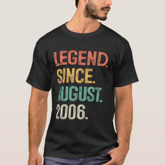 T-shirt Légende Depuis Août 2006 17Ème Pour