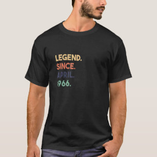 T-shirt Légende depuis avril 1966 Anniversaire