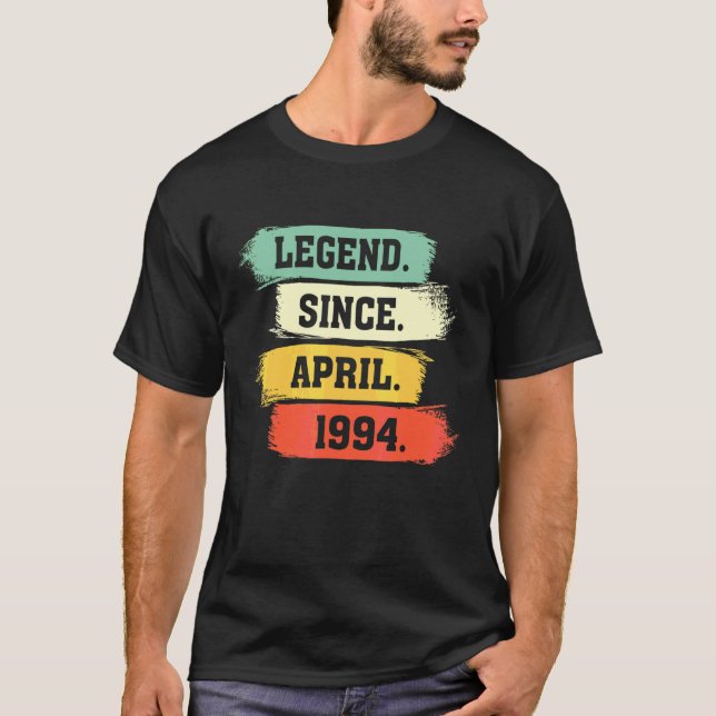 T-shirt Légende depuis avril 1994 U2013 Joyeux anniversair (Devant)
