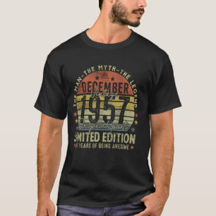 T-shirt Légende depuis décembre 1957 Retro 67th Birthday M
