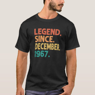 T-shirt Légende Depuis Décembre 1967 55E Anniversaire Rétr