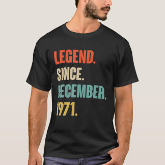 T-shirt Légende Depuis Décembre 1971 Anniversaire - Don Po
