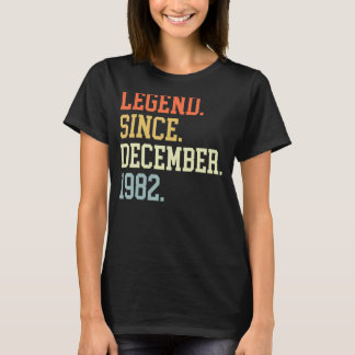 T-shirt Légende Depuis Décembre 1982 Pour Hommes Femmes Dé