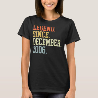 T-shirt Légende Depuis Décembre 2006 Pour Hommes Femmes Dé