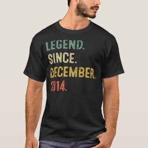 T-shirt Légende depuis décembre 2014 8e anniversaire 8 ans