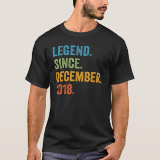 T-shirt Légende depuis décembre 2018 4e anniversaire 4 ans