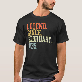 T-shirt Légende Depuis Février 1935 Pour Hommes Femmes Fév