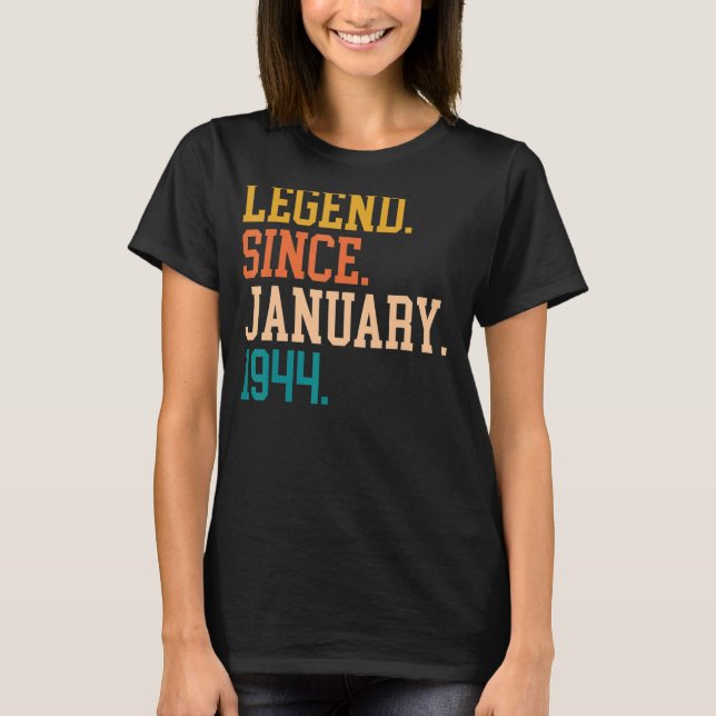 T-shirt Légende Depuis Janvier 1944 Pour Hommes Femmes 19  (Devant)