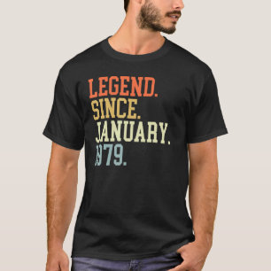 T-shirt Légende Depuis Janvier 1979 Pour Hommes Femmes 19