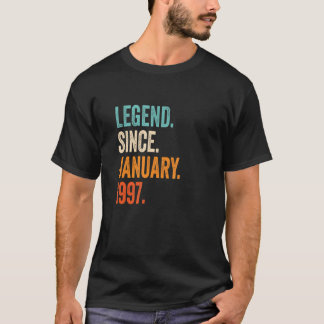 T-shirt Légende depuis janvier 1997 26e anniversaire