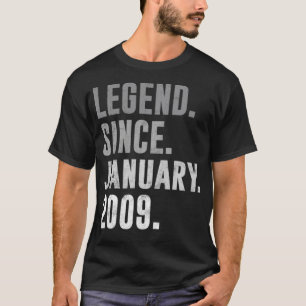 T-shirt Légende depuis Janvier 2009 13ème anniversaire vin