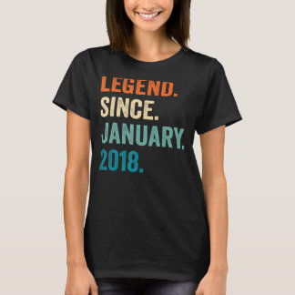 T-shirt Légende depuis janvier 2018 5e anniversaire 5 ans
