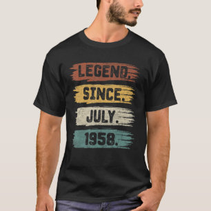 T-shirt Légende depuis juillet 1958 64 Ans 64e Anniversair