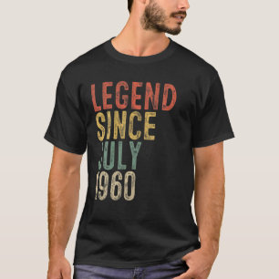 T-shirt Légende Depuis Juillet 1960 60E Anniversaire Cadea