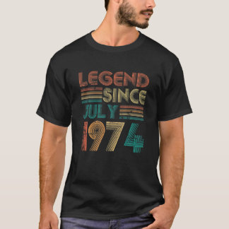 T-shirt Légende Depuis Juillet 1974 Cadeaux 47E Anniversai