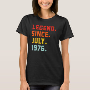 T-shirt Légende depuis juillet 1976 46ème anniversaire Vin