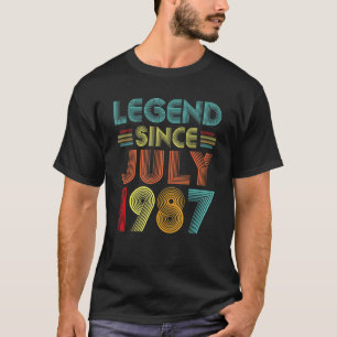 T-shirt Légende depuis juillet 1987 35e anniversaire Vinta