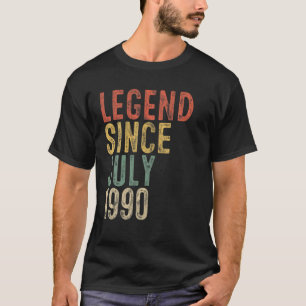 T-shirt Légende Depuis Juillet 1990 30E Cadeau Anniversair