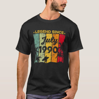 T-shirt Légende Depuis Juillet 1990 31E Anniversaire 31 An