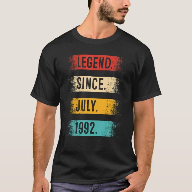 T-shirt Légende depuis juillet 1992 30 ans 30e anniversair (Devant)