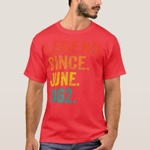 T-shirt Légende depuis juin 1962 Vintage 60 ans 60ème B