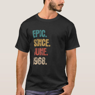 T-shirt Légende depuis juin 1968 54 ans 54e anniversaire