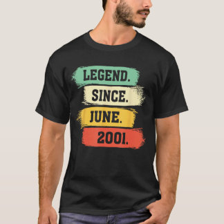 T-shirt Légende depuis juin 2001 u2013 Joyeux anniversaire