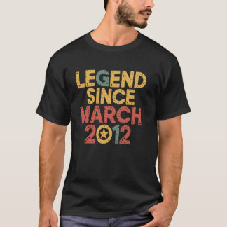 T-shirt Légende depuis le 13 mars 2012 Anniversaire 13 a