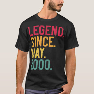 T-shirt Légende depuis mai 2000 22e cadeau d'anniversaire