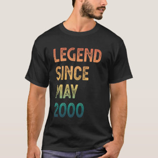 T-shirt Légende depuis mai 2000 25e anniversaire hommes fe
