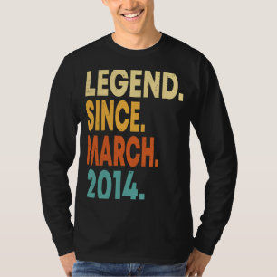 T-shirt Légende depuis mars 2014 Garçon fille 9 ans 9e B
