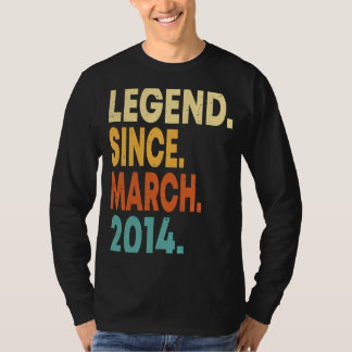 T-shirt Légende depuis mars 2014 Garçon fille 9 ans 9e B