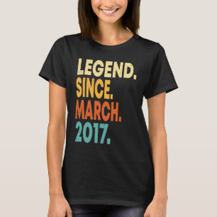 T-shirt Légende depuis mars 2017 Garçon Fille 6 Ans 6ème B