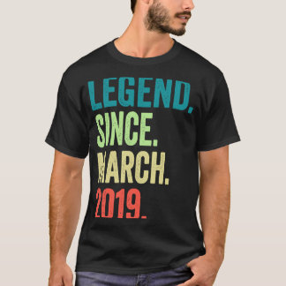 T-shirt Légende depuis mars 2019 Garçon fille 4 ans 4e B