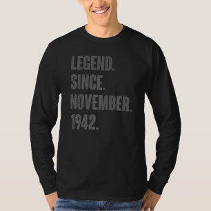 T-shirt Légende depuis novembre 1942 80 ans 80e anniversai