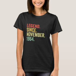T-shirt Légende depuis novembre 1964 58 Ans 58e Birt