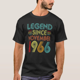 T-shirt Légende depuis novembre 1966 56e anniversaire Retr