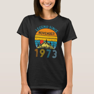 T-shirt Légende depuis novembre 1973 49e anniversaire 49 a