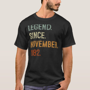 T-shirt Légende depuis novembre 1982 40e anniversaire 40 a