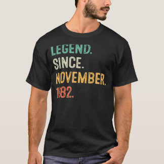 T-shirt Légende depuis novembre 1982 40e anniversaire 40 a