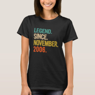T-shirt Légende depuis novembre 2006 16e anniversaire 16 a