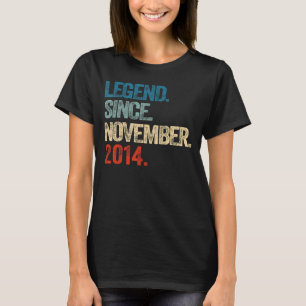 T-shirt Légende depuis novembre 2014 8 ans 8e anniversaire