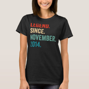 T-shirt Légende depuis novembre 2014 8e anniversaire 8 ans
