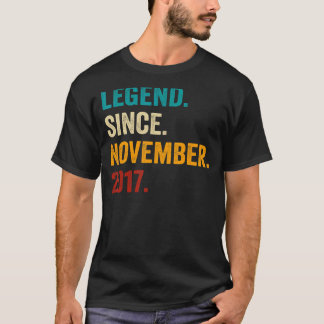 T-shirt Légende depuis novembre 2017 5e anniversaire 5 ans