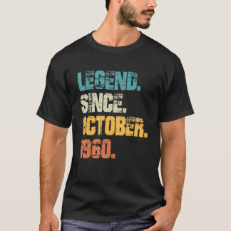 T-shirt Légende depuis octobre 1960 62e anniversaire 62 an