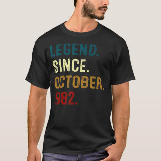 T-shirt Légende depuis octobre 1982 40e anniversaire 40 an