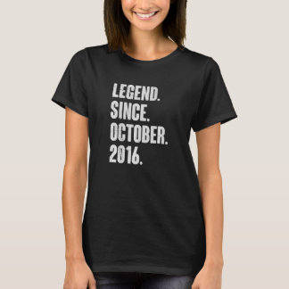 T-shirt Légende depuis octobre 2016 6 ans 6e anniversaire