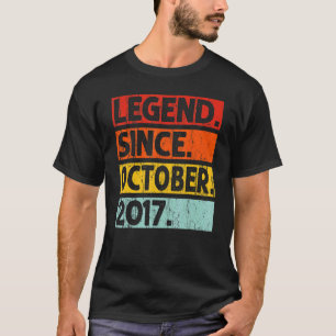 T-shirt Légende depuis octobre 2017 5e anniversaire 5 ans