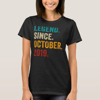 T-shirt Légende depuis octobre 2019 3e anniversaire 3 ans 