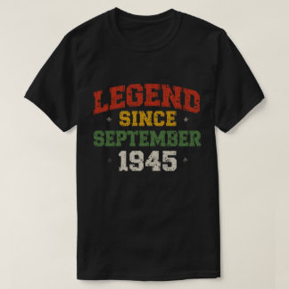 T-shirt Légende depuis septembre 1945 Retro Design Vintage